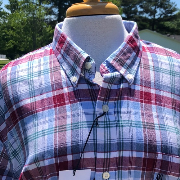 Crown & Ivy Mens Long Sleeve Red Maple Shirt - Picture 3 of 5